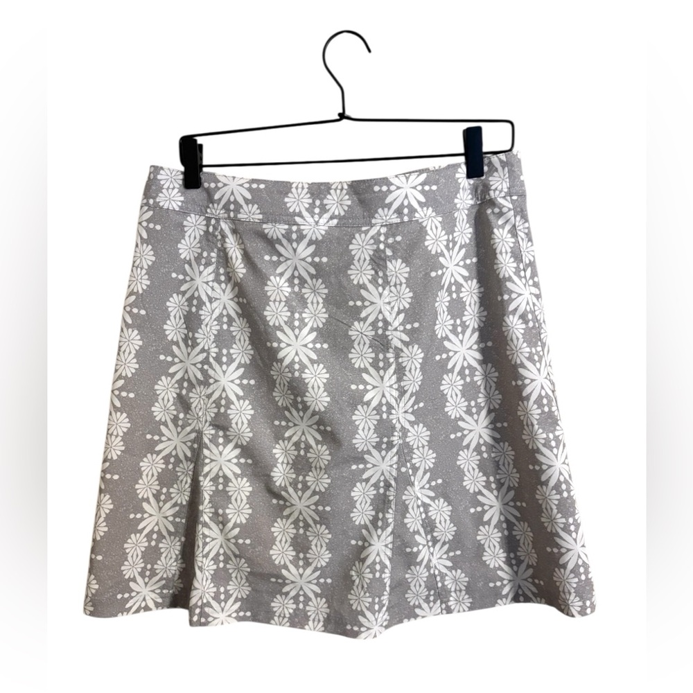 Rip Skirt Hawaii Gray White Pattern Skirt Medium - Picture 2 of 6